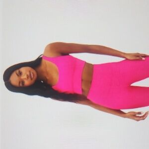 Beach Riot Bright Hot Pink Seamless Sports Bra
